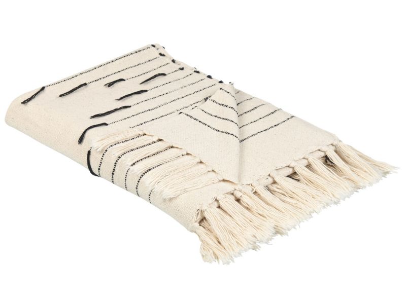 Koc Uluyol Bawełna 130 x 170 cm Beżowy 1 szt.