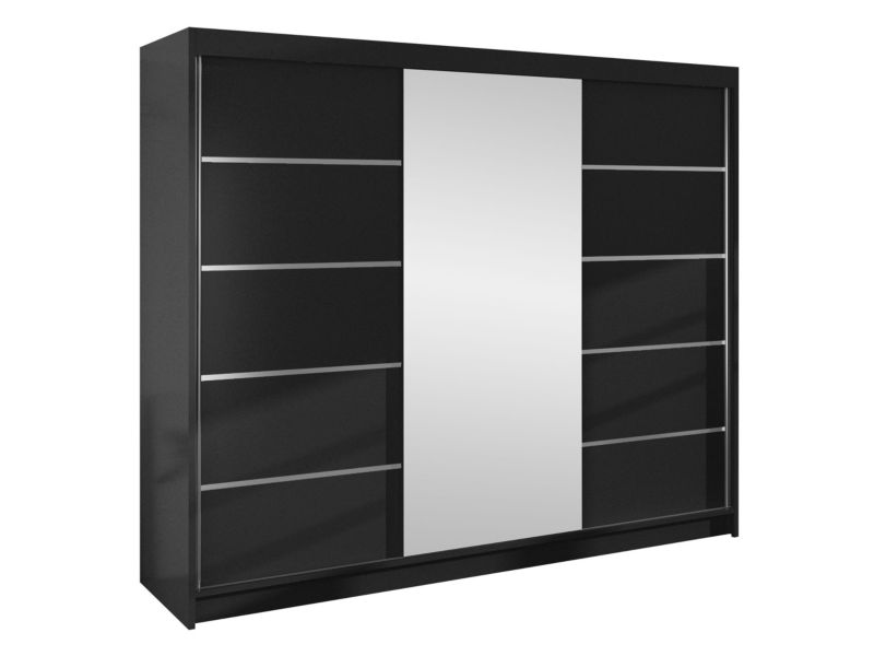 Szafa MIRJAN 24 z drzwiami przesuwnymi Derby VI czarny 1 szt.