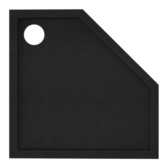 Brodzik Schedpol Lena pięciokątny 90 x 90 x 12 cm czarny