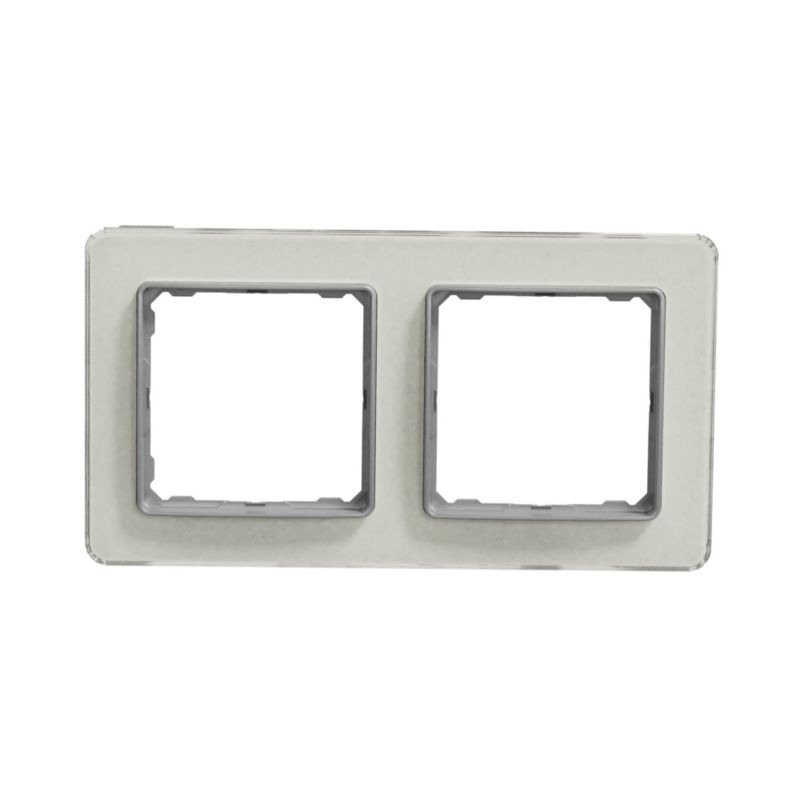 Ramka podwójna Schneider Electric Sedna Design&Elements szklana biała