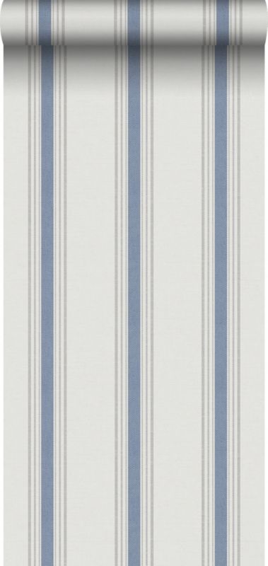 Tapeta Sanders & Sanders paski ciemnoniebieskimIbeżowym 53 cm x 10 m - 1 rol.