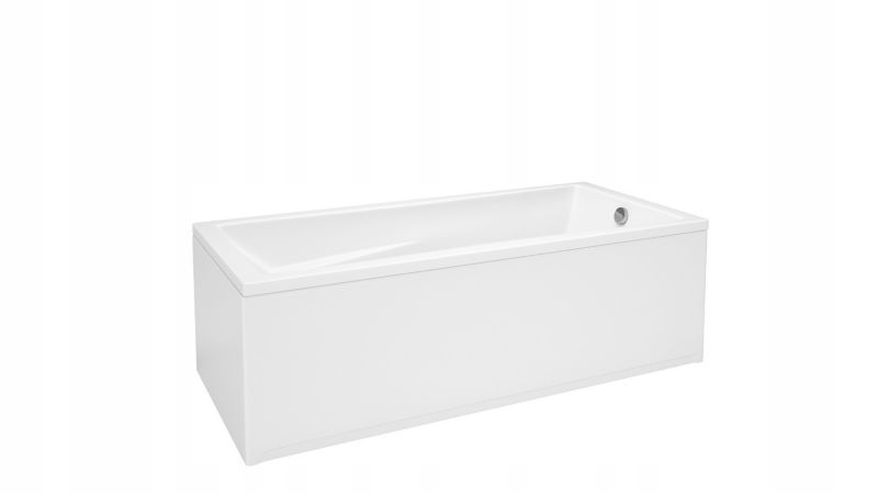 Wanna prostokątna Laminart 170x75 akrylowa biała z obudową, syfon 1 szt.
