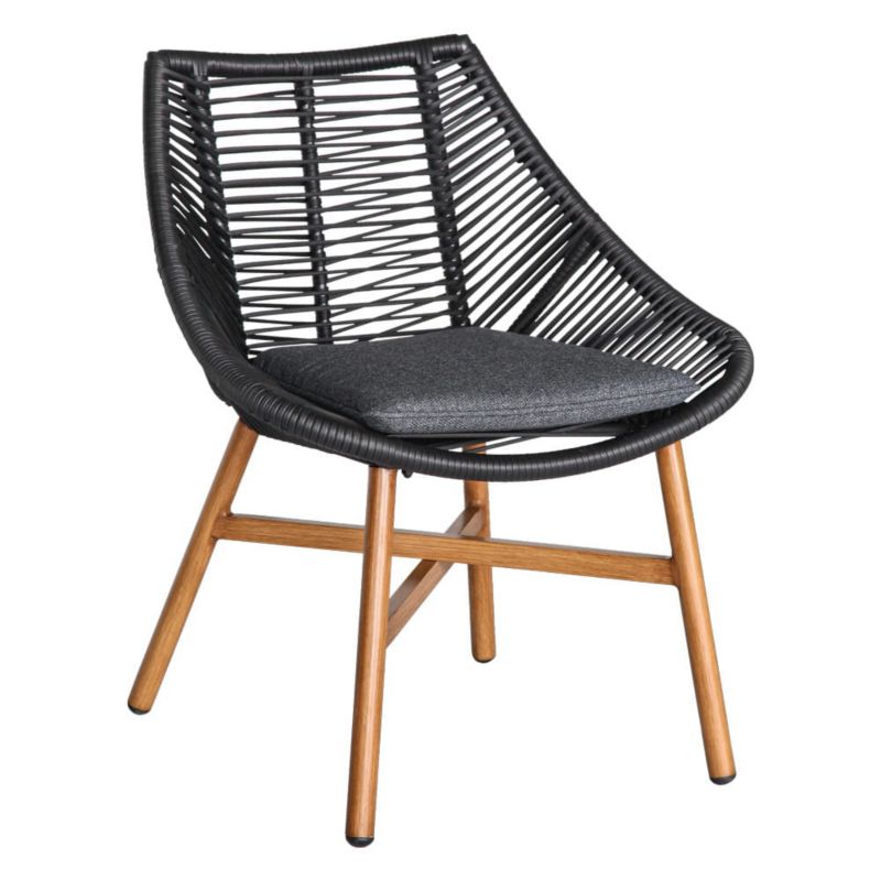 Krzesło ogrodowe Mirpol z poduszką Holand szare 1 szt.