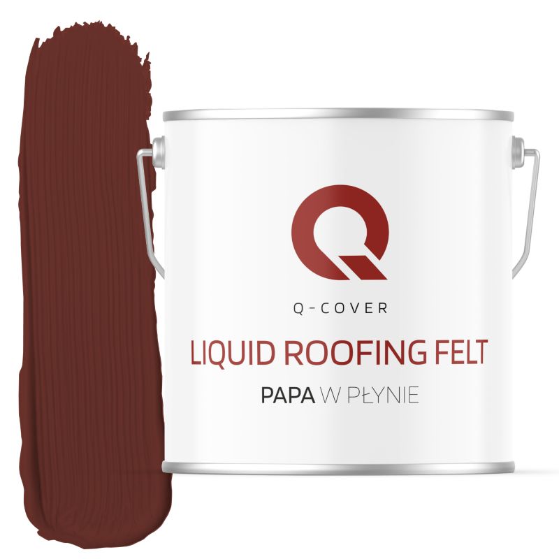 Papa w Płynie Uszczelniacz do Dachów Q-Cover Wiśniowy RAL3009 5KG
