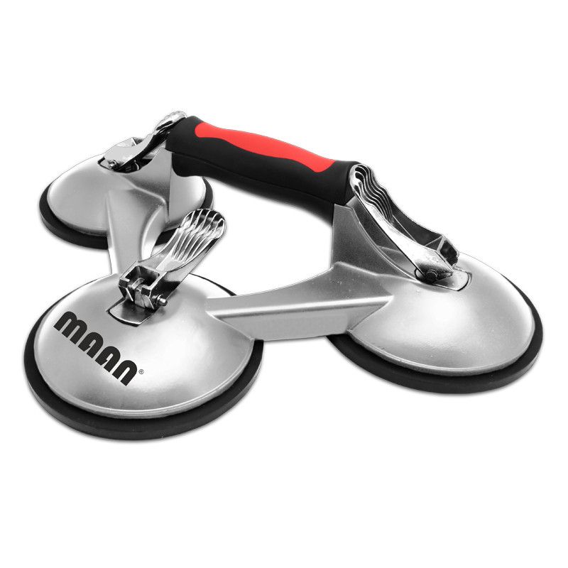 Przyssawka do szyb potrójna aluminiowa 3 x 123 mm udźwig do 190 kg, Maan, 1 szt.