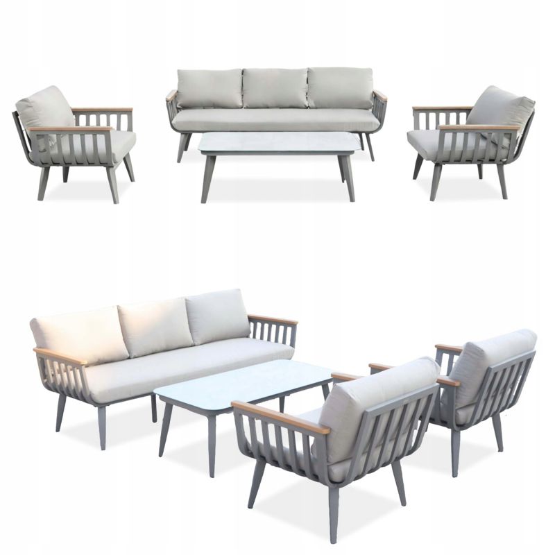 Zestaw Mebli Ogrodowych wypoczynkowych STELLA Sofa Fotel na Taras Ogród 1 szt