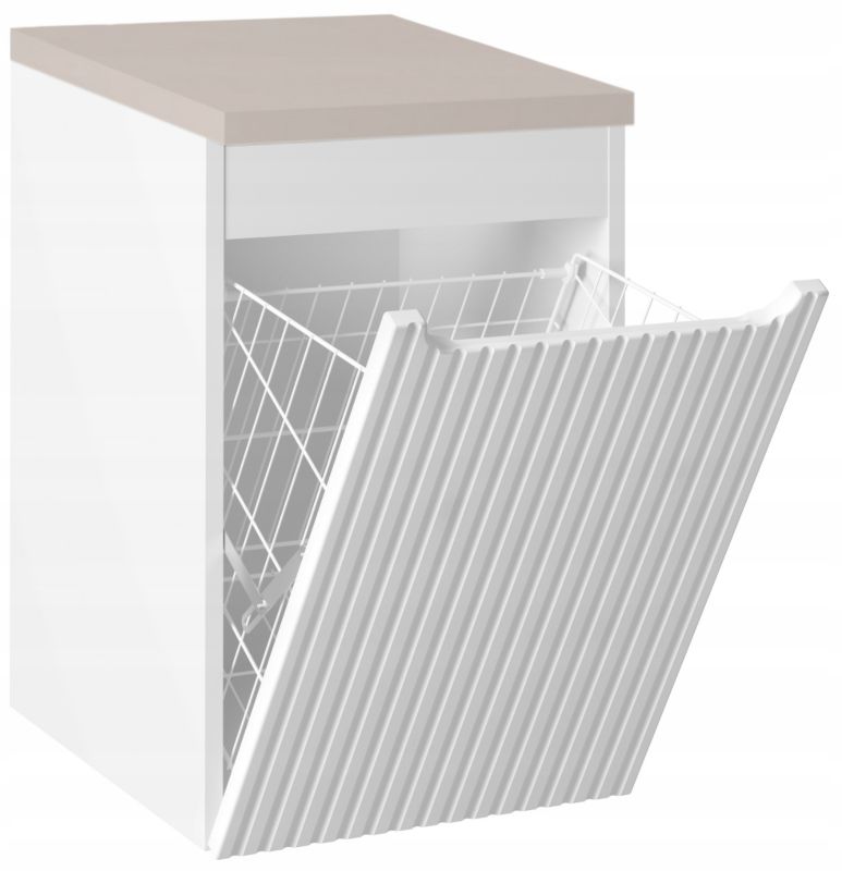 Szafka łazienkowa 40 cm Wisząca z Blatem Kaszmir Nova White Biała Furnidea 1 szt.