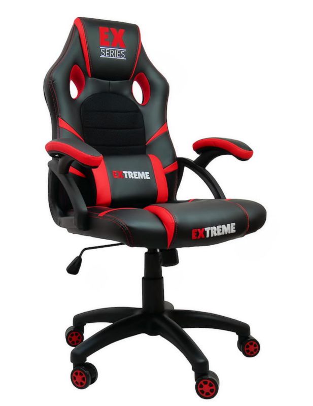 Fotel gamingowy Extreme młodzieżowy ekoskóra EX Red czerwony 1 szt.