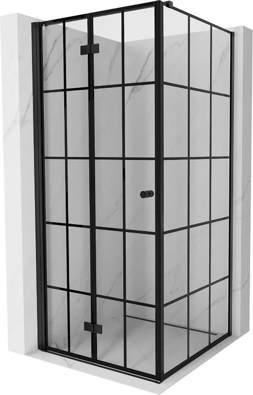 Kabina prysznicowa składana Mexen Mist-F T czarna kratka 90x90 cm - 8A6T-090-090-70-77-L 1 szt.