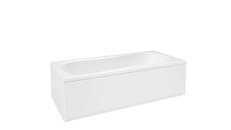 Wanna prostokątna 170 x 75 cm przyścienna akrylowa z obudową i syfonem Laminart 1 szt.