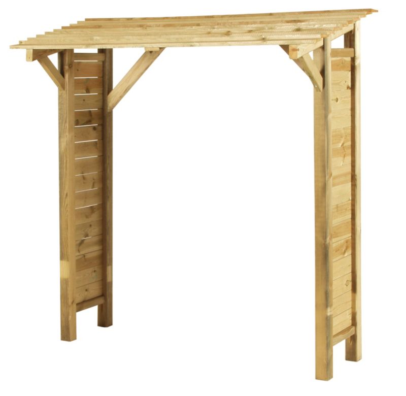 Przyścienna wiata na drewno kominkowe Complex 150x45/h180 cm, impregnowana, 1 szt.