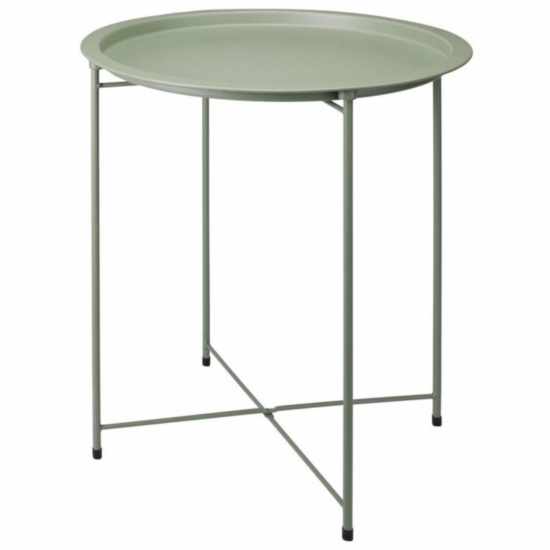 Stolik boczny HowHomely metalowy zielony 47xh50 cm 1 szt.