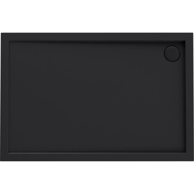 Brodzik prostokątny Oltens Superior czarny 140x90 cm, wzmacniany, 1 szt.