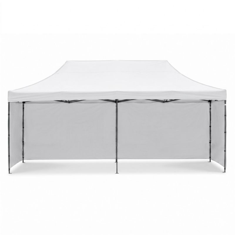 Pawilon Springos handlowy 3x6 m namiot handlowy ekspresowy na imprezy, targ, catering, biały 1 szt.