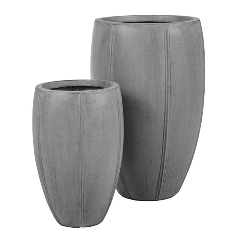 Zestaw donice ogrodowe Mirpol Sylvie szare 2 szt.
