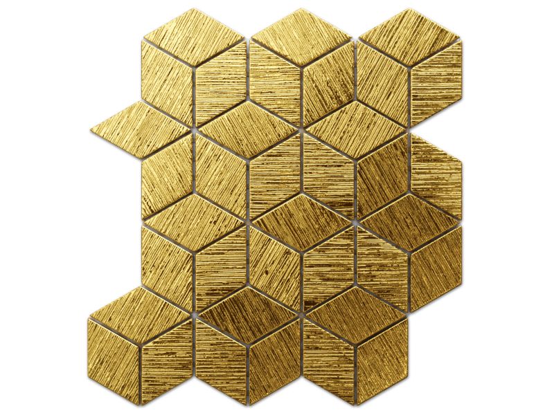 Mozaika szklana Ilcom romb diamond złota gold struktura 30.5 x 26.5 cm 1 szt.