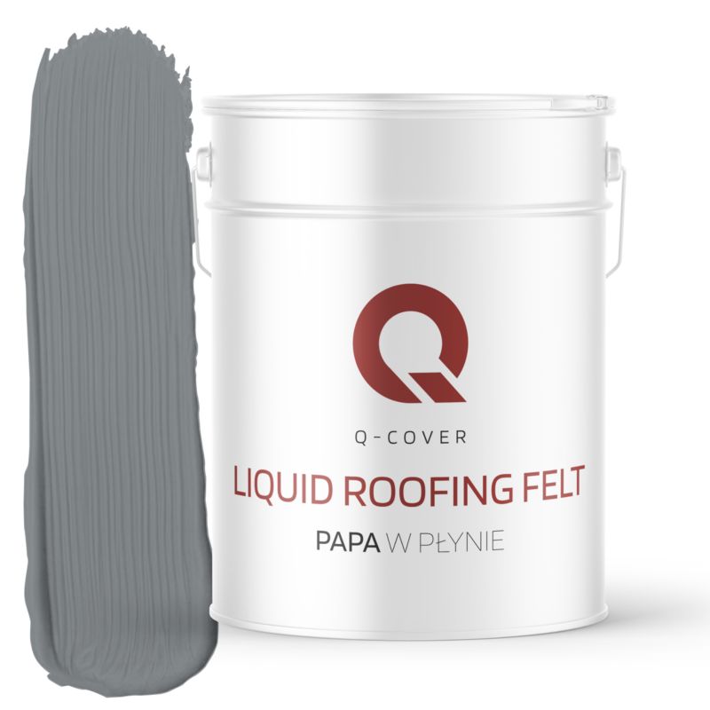 Papa w Płynie Uszczelniacz do Dachów Q-Cover Szary RAL7045 13 kg