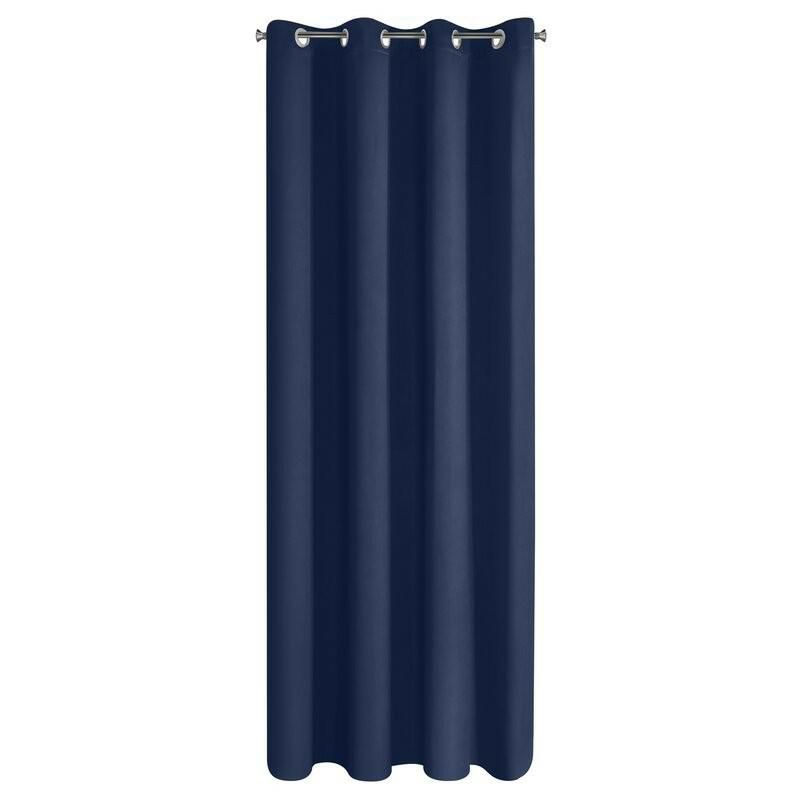 Zasłona LOGAN Eurofirany 135x270 cm granatowa zaciemniająca gładka półmatowa 1 szt.