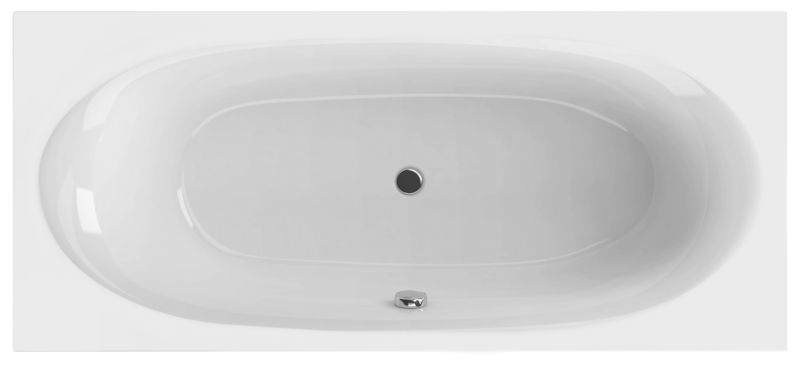 Wanna prostokątna 180 x 80 cm uniwersalna Sofa bez obudowy z syfonem Laminart 1 szt.