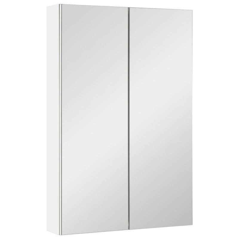 Szafka łazienkowa z lustrem MyFurni, 60 cm, biała matowa, wisząca, lustrzana, 1 szt.