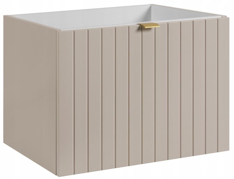 Szafka pod umywalkę Furnidea 60 cm lakierowana frezowana kaszmir półmat Harmo 1 szt.