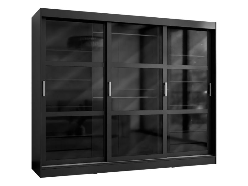 Szafa MIRJAN 24 z drzwiami przesuwnymi Norlio 250 czarny 1 szt.