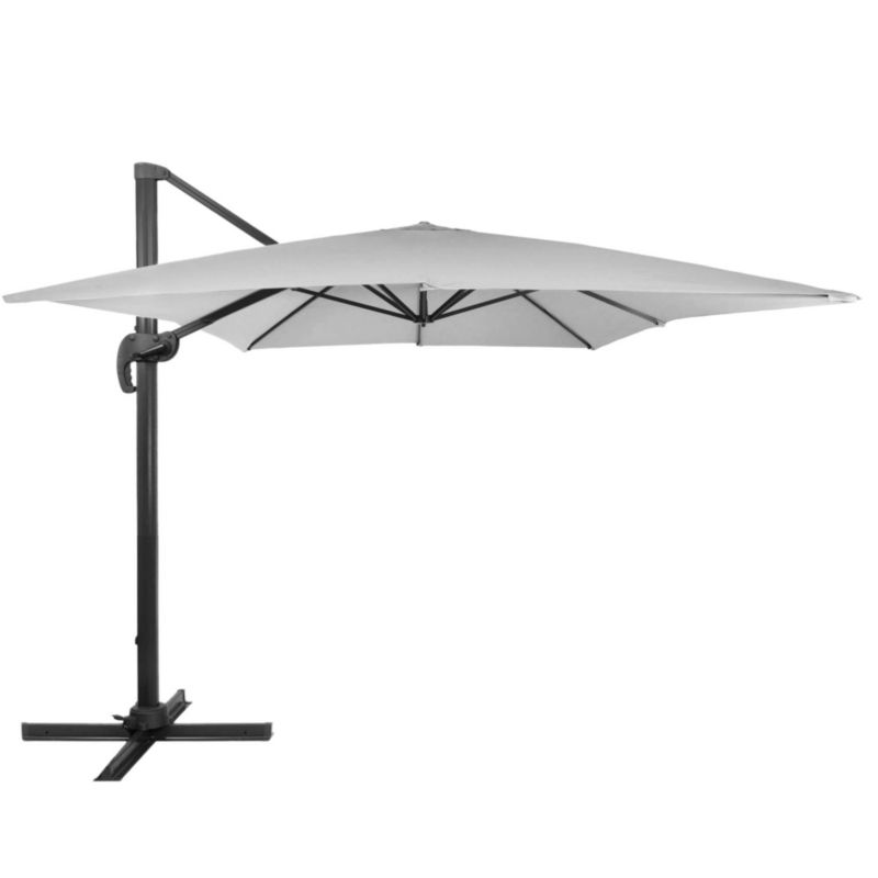 Parasol ogrodowy Springos wiszący na balkon i taras 500 cm z regulacją kąta nachylenia jasnoszary 1 szt.