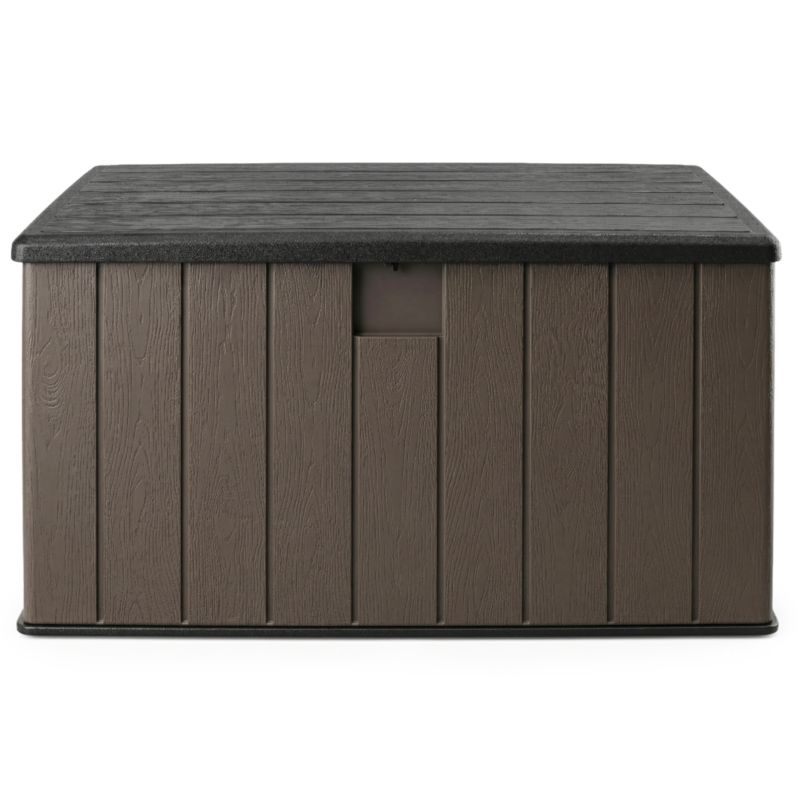 Skrzynia ogrodowa 570L Be-active.pl pojemna duża zamykana wytrzymała schowek na balkon i taras brązowa 1szt.