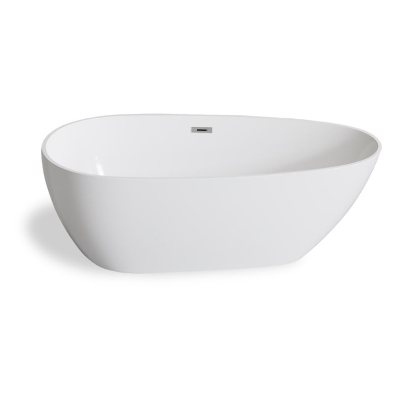 Wanna wolnostojąca Corciano Gullfoss 170x75 cm ze srebrnymi dodatkami 1szt.