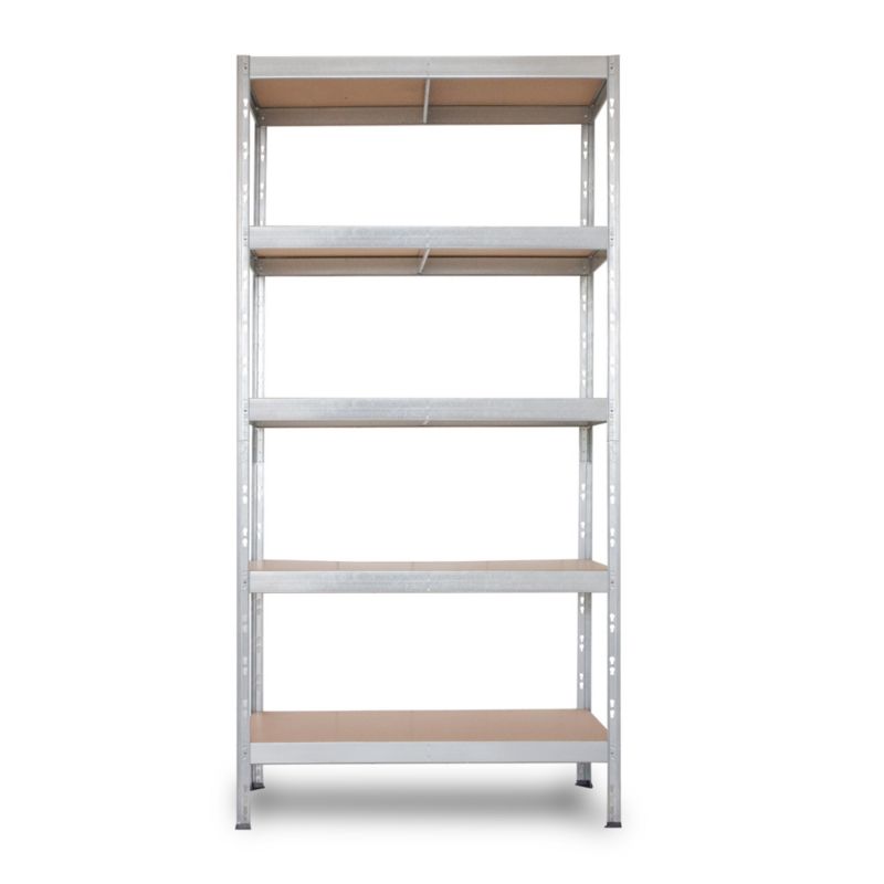 Regał metalowy AR Shelving Rivet Budget z 5 półkami HDF ocynkowany 180x90x40 cm 175 kg 1 szt