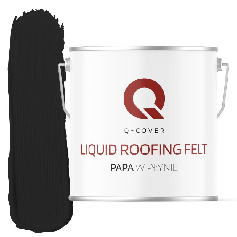 Papa w Płynie Uszczelniacz do Dachów Q-Cover Czarny RAL9005 5KG