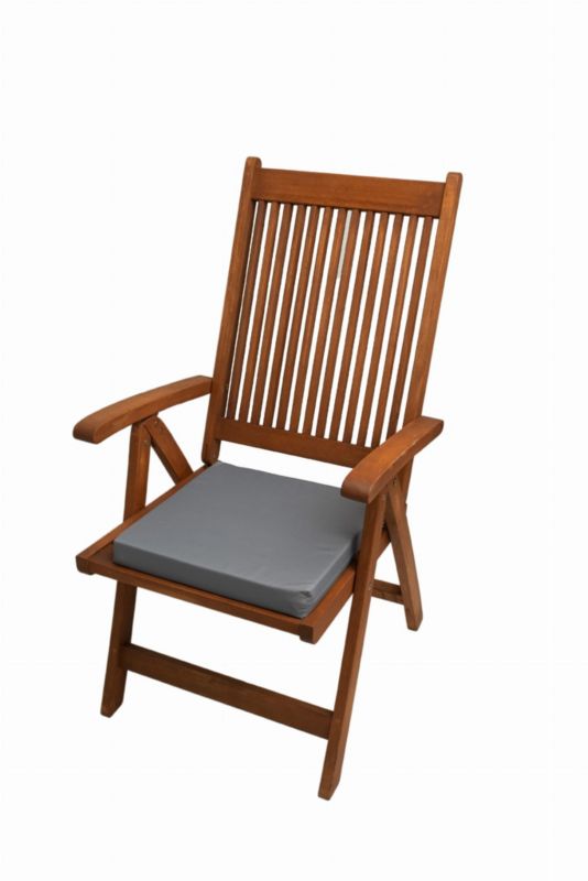 Poduszka na krzesło ogrodowe, Setgarden, 40x40x4cm Szara poduszki na siedzisko do użytku wewnątrz i na zewnątrz, 1szt