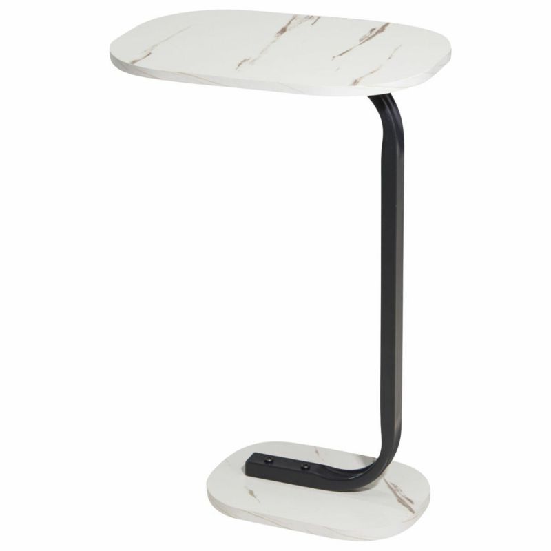 Stolik boczny HowHomely z blatem w białym marmurze h59 cm 1 szt.