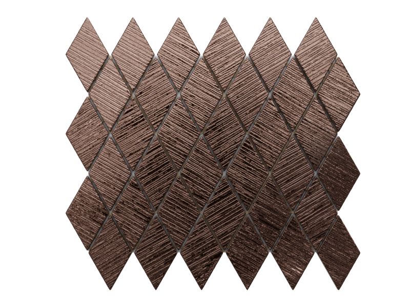 Mozaika szklana Ilcom romb karo copper brown metallic 25.0 x 29.2 cm 1 szt.