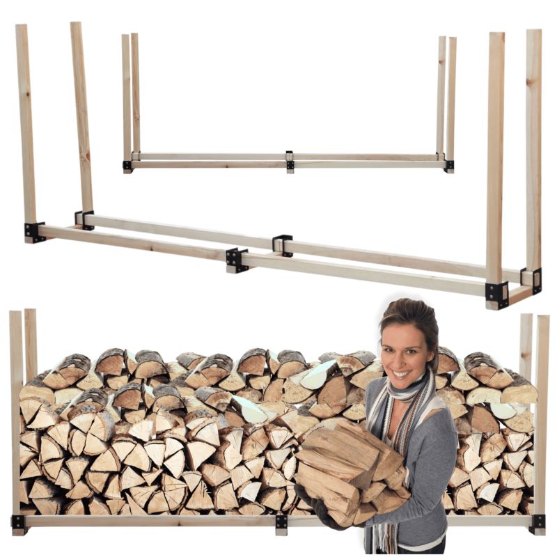 Wiata Stojak na drewno kominkowe MODO24 na drzewo opałowe drewutnia 1,2 m3 1 szt.