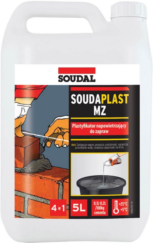 Plastyfikator do zapraw Soudal Soudaplast MZ 5 l