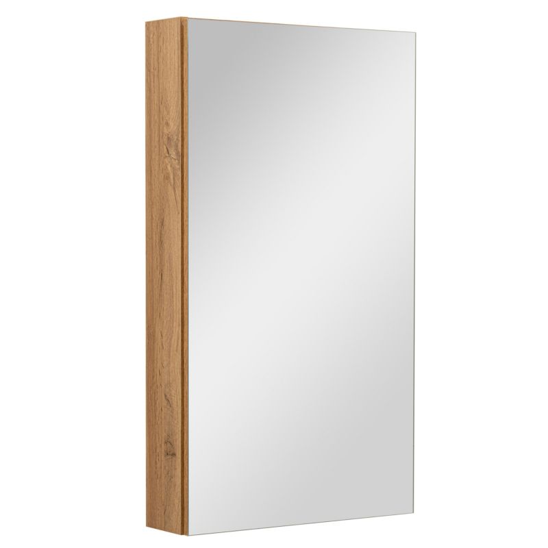 Szafka łazienkowa z lustrem MyFurni, 50 cm, dąb wotan, wisząca, lustrzana, 1 szt.