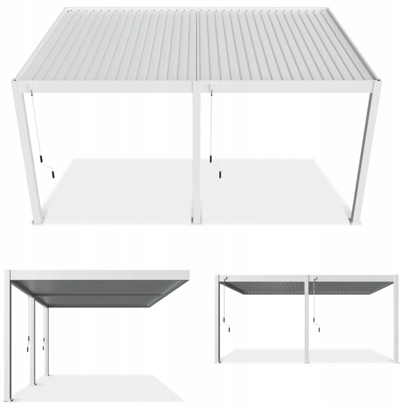 Pergola Aluminiowa Przyścienna Aluminium DELUXE Wall 3,6x5,3 biała Gutroof 1 szt