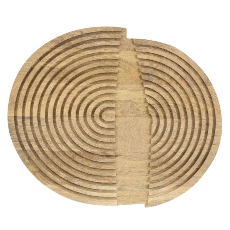 Deska Do Serwowania EDANTI Drewniana Duża Okrągła Kuchenna 41x34 cm 1 szt.