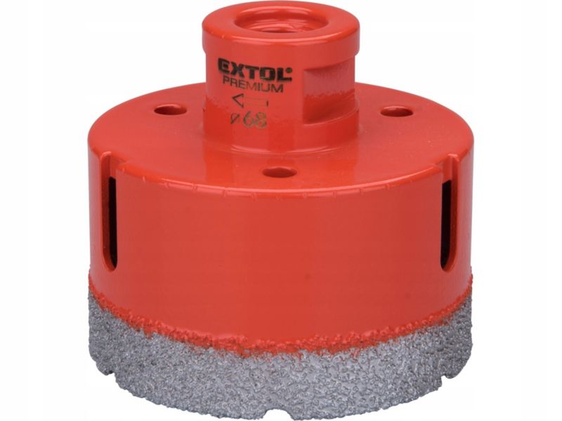 Otwornica diamentowa 68 mm m14 do gresu płytek glazury Extol Premium głębokość 35 mm 1 szt