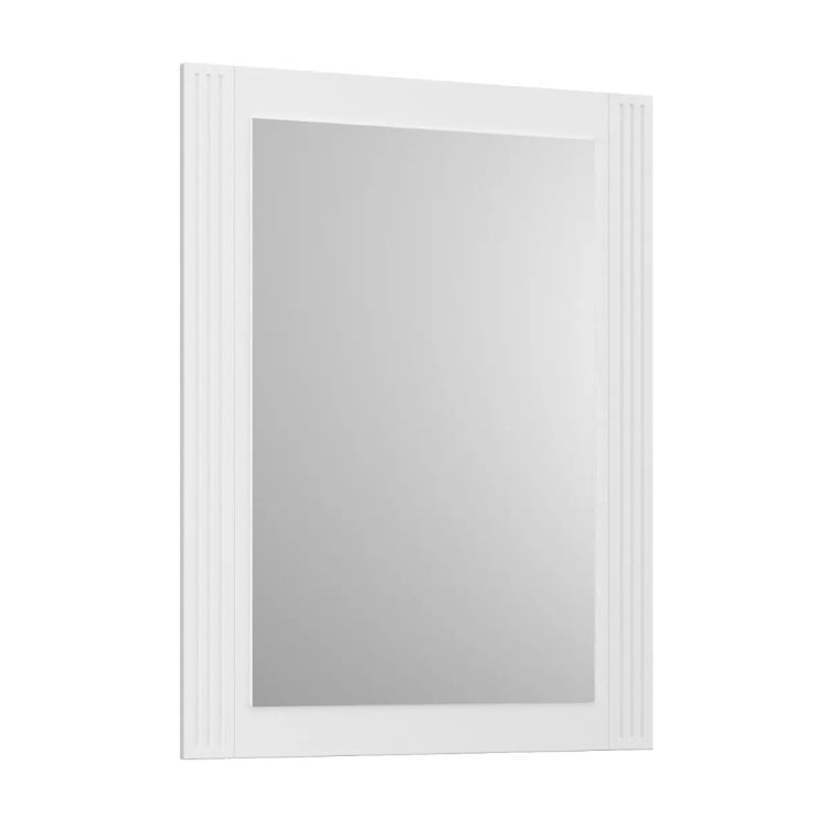 Lustro łazienkowe KROFAM OXFORD 60x80 cm stara białe półmat w drewnianej ramie 1 szt.