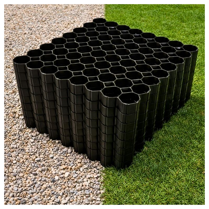 Geokratka kratka PARKINGOWA trawnikowa VERDICO Czarna 50x50x4cm - 10szt - 2,5m2