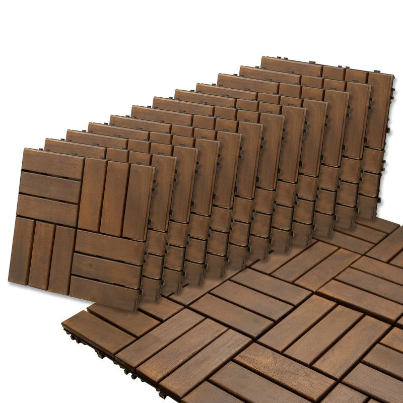 Podest Tarasowy Akacjowy 4iQ Group 30x30cm płytki Mozaika Ciemny Brąz 1mkw 12szt.