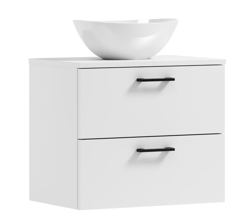Szafka łazienkowa wisząca LUNA 50 biała z umywalką Eliza B 1 szt.