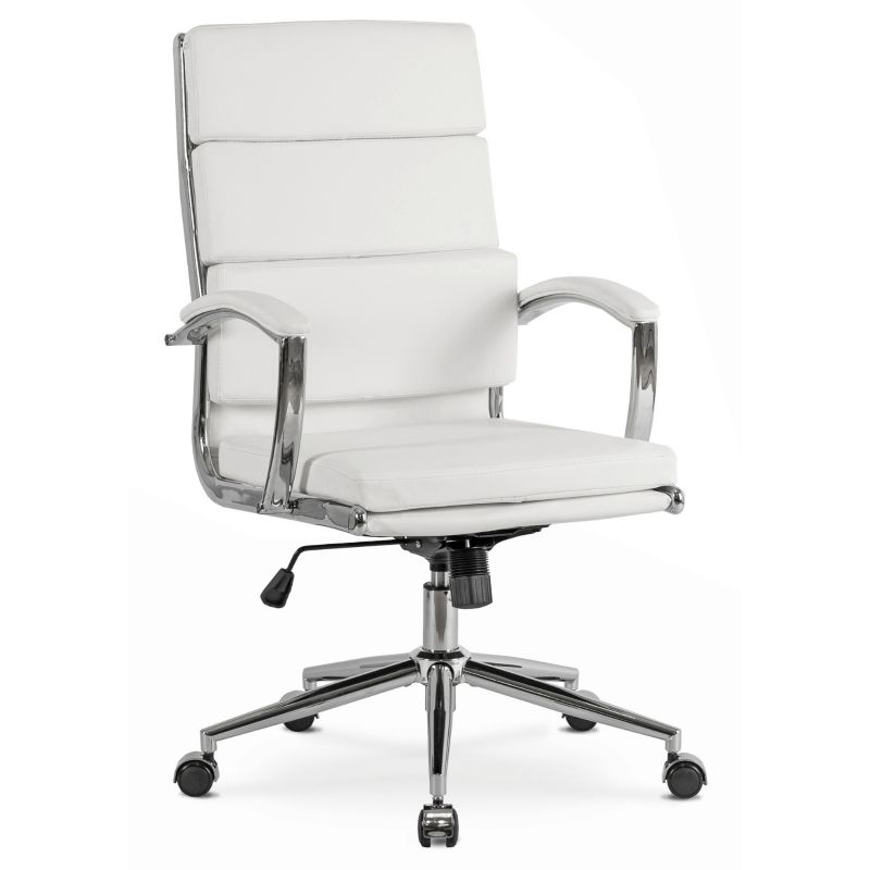 Fotel Mebel Elite CAMILO Biurowy Obrotowy Krzesło Do Biurka Komputer Ergonomiczny Biały 1 szt