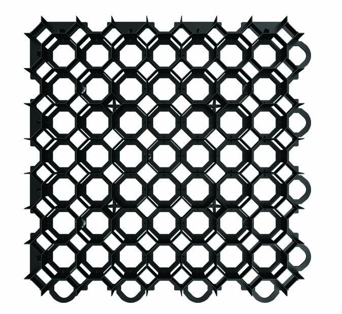 ZESTAW 10 szt kratka trawnikowa 500x500/40 CZARNA