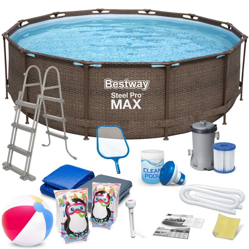 Basen ogrodowy Bestway stelażowy okrągły 366x100cm 56709-17W1 1szt.