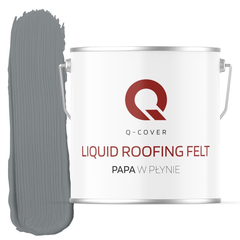Papa w Płynie Uszczelniacz do Dachów Q-Cover Szary RAL7045 5KG