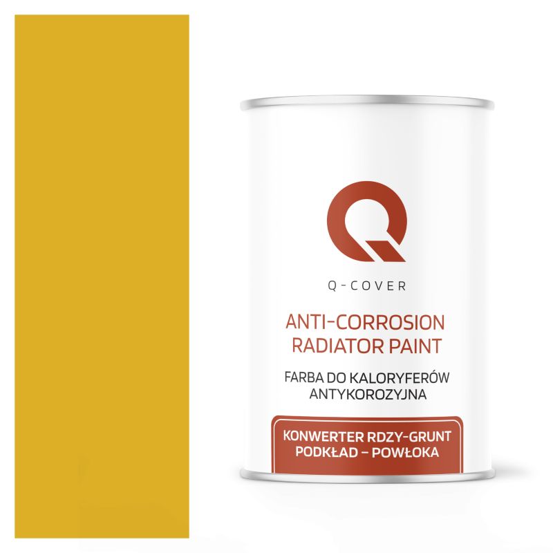 Farba do Kaloryferów Antykorozyjna Q-Cover Żółty sygnałowy RAL1012 Mat 1L