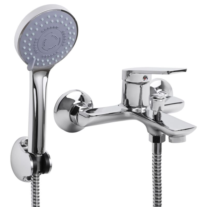 Bateria wannowa NATALI - YOKA HOME prysznicowa ścienna natryskowa chrom - 1 szt.